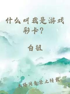 什么叫我是游戲彩卡？